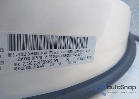 2020 Chrysler Pacifica Limited из США, поврежденный, VIN 2C4RC1GG8LR166395